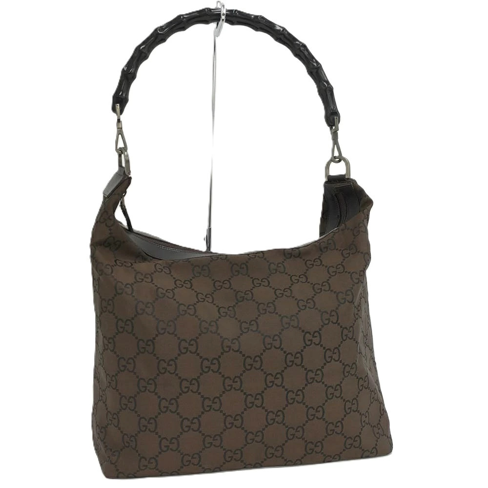 Gucci Bamboo Canvas Hobo Bag